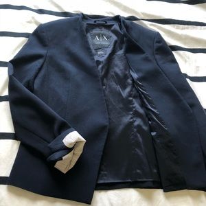 Armani Exchange Navy Blue Blazer